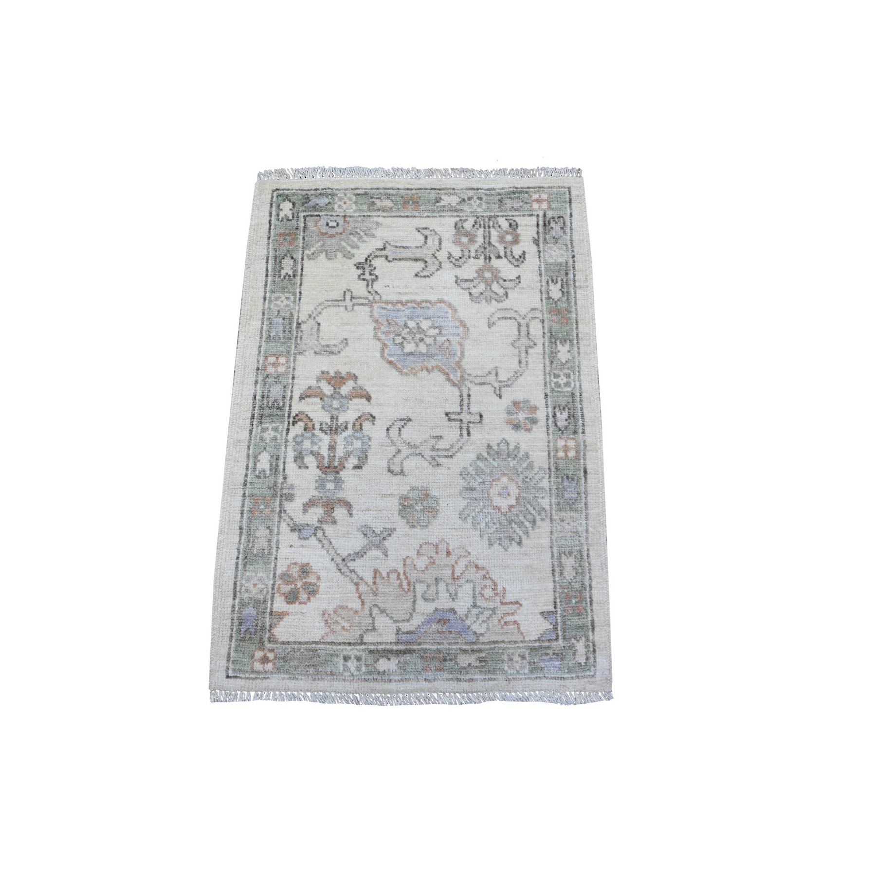 Transitional Wool Hand-Knotted Area Rug 2'1